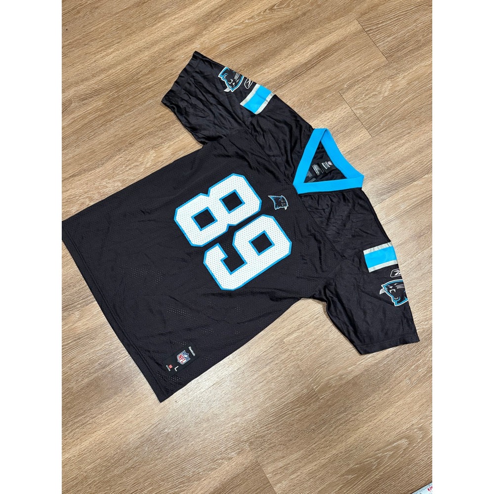 Reebok NFL Carolina Panthers Steve Smith 89 Jersey Black Youth Large L 14-16